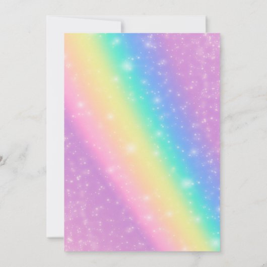 Unicorn Birthday Invitation Einladung (Rückseite)