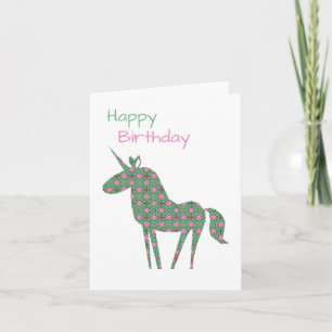 Unicorn Birthday Karte