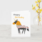 Unicorn Birthday Karte (Gelbe Blume)