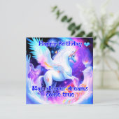 Unicorn Birthday Karte (Stehend Vorderseite)