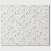 Unicorn Birthday Magic – Pastel Fantasy Celebratio Geschenkpapier (Flach)