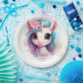 Unicorn Birthday Magical Unicorn Party Pappteller (Party)