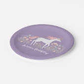 Unicorn Birthday Pappteller (Schrägansicht)