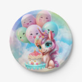 Unicorn Birthday Pappteller (Vorderseite)
