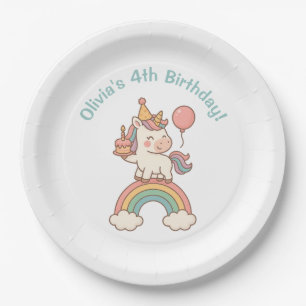 Unicorn Birthday Pappteller