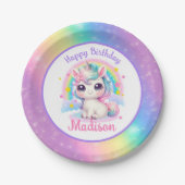 Unicorn Birthday Pappteller (Vorderseite)