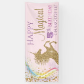 Unicorn Birthday Party Banner (Vertikal)