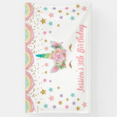 Unicorn Birthday party Banner Personalized name (Vertikal)