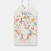 Unicorn Birthday Party Danke Geschenkanhänger (Vorderseite)