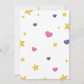 Unicorn Birthday Party Einladung (Rückseite)