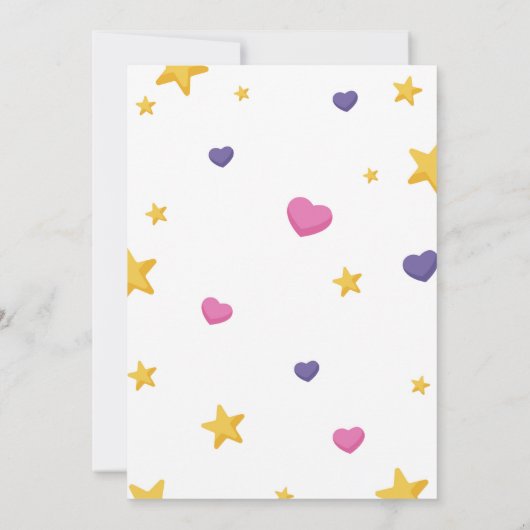 Unicorn Birthday Party Einladung (Rückseite)