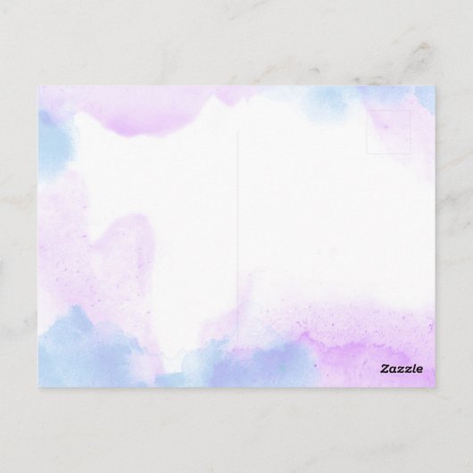 Unicorn Birthday Party Foto Postkarte (Rückseite)