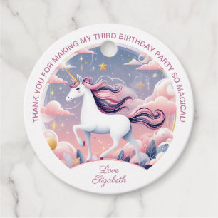 Unicorn Birthday Party Geschenkanhänger