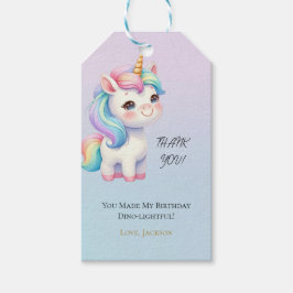 Unicorn Birthday Party Gift Tag Thank You Note Geschenkanhänger