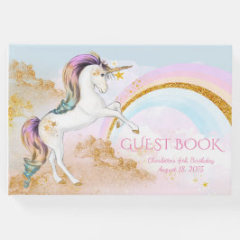 Unicorn Birthday Party Guest Book Gästebuch