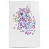 Unicorn Birthday Party Mittlere Geschenktasche Mittlere Geschenktüte (Vorderseite)
