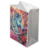 Unicorn Birthday Party Mittlere Geschenktüte (Vorderseite Schrägansicht)