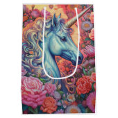 Unicorn Birthday Party Mittlere Geschenktüte (Rückseite)