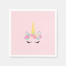 Unicorn Birthday Party Paper Napkins