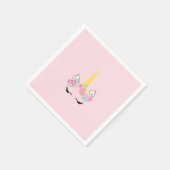 Unicorn Birthday Party Paper Napkins Serviette (Ecke)