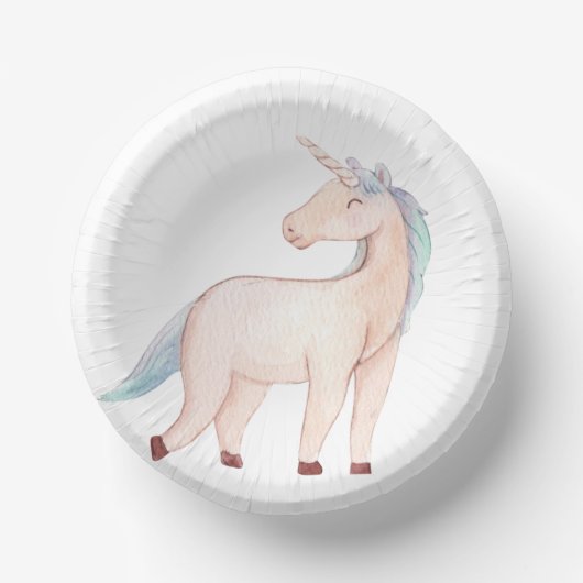 Unicorn Birthday Party Pappteller (Vorderseite)