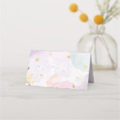 Unicorn Birthday Party Platzkarte (Rückseite)