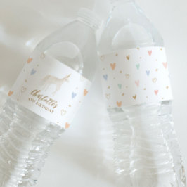 Unicorn Birthday Party Wasserflaschenetikett