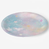 Unicorn birthday plate pappteller (Schrägansicht)