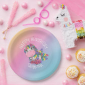 Unicorn Birthday Rainbow Pappteller (Party)