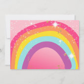 Unicorn Birthday Rainbow Party Magical Girl Invita Einladung (Rückseite)