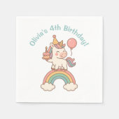 Unicorn Birthday Serviette (Vorderseite)