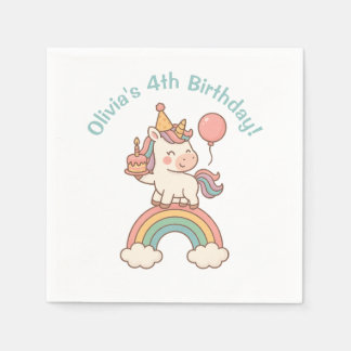 Unicorn Birthday Serviette