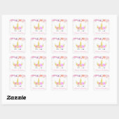 Unicorn Birthday Stickers Labels (Blatt)