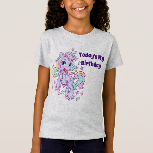 Unicorn Birthday T - Shirt (Vorderseite)