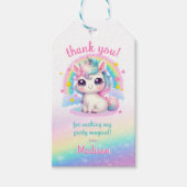Unicorn Birthday Theme Geschenkanhänger (Vorderseite)