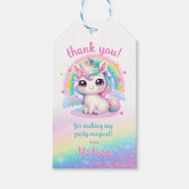 Unicorn Birthday Theme Geschenkanhänger