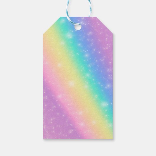 Unicorn Birthday Theme Geschenkanhänger (Rückseite)