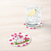 Unicorn Birthday Theme Runder Pappuntersetzer (Vor Ort)