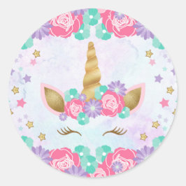 Unicorn Birthday Umschlag Aufkleber