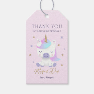 Unicorn Birthday Vielen Dank Geschenkanhänger