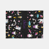 Unicorn Blanket, ein perfektes Geschenk für Einhor Fleecedecke (Vorderseite (Horizontal))