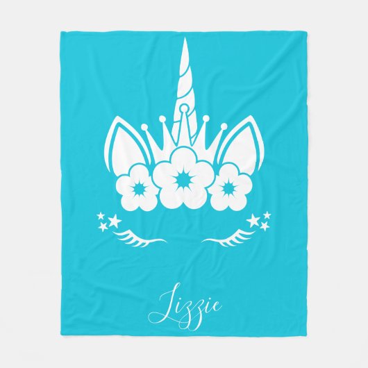 Unicorn Blanket | Einhorngesicht Fleecedecke (Vorderseite)