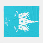 Unicorn Blanket | Einhorngesicht Fleecedecke (Vorderseite (Horizontal))