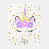 Unicorn Blanket | Einhorngesicht Fleecedecke (Vorderseite)
