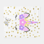 Unicorn Blanket | Einhorngesicht Fleecedecke (Vorderseite (Horizontal))
