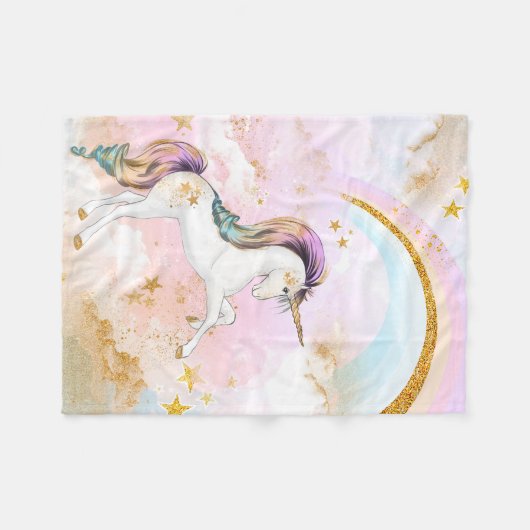 Unicorn Blanket Fleecedecke (Vorderseite (Horizontal))