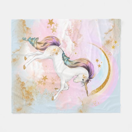 Unicorn Blanket Fleecedecke (Vorderseite (Horizontal))