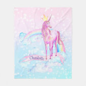 Unicorn Blanket Personalisiert Einhorn Decken (Vorderseite)