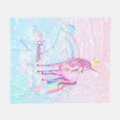 Unicorn Blanket Personalisiert Einhorn Decken (Vorderseite (Horizontal))