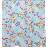 Unicorn Blue Duschvorhang (Vorderseite)